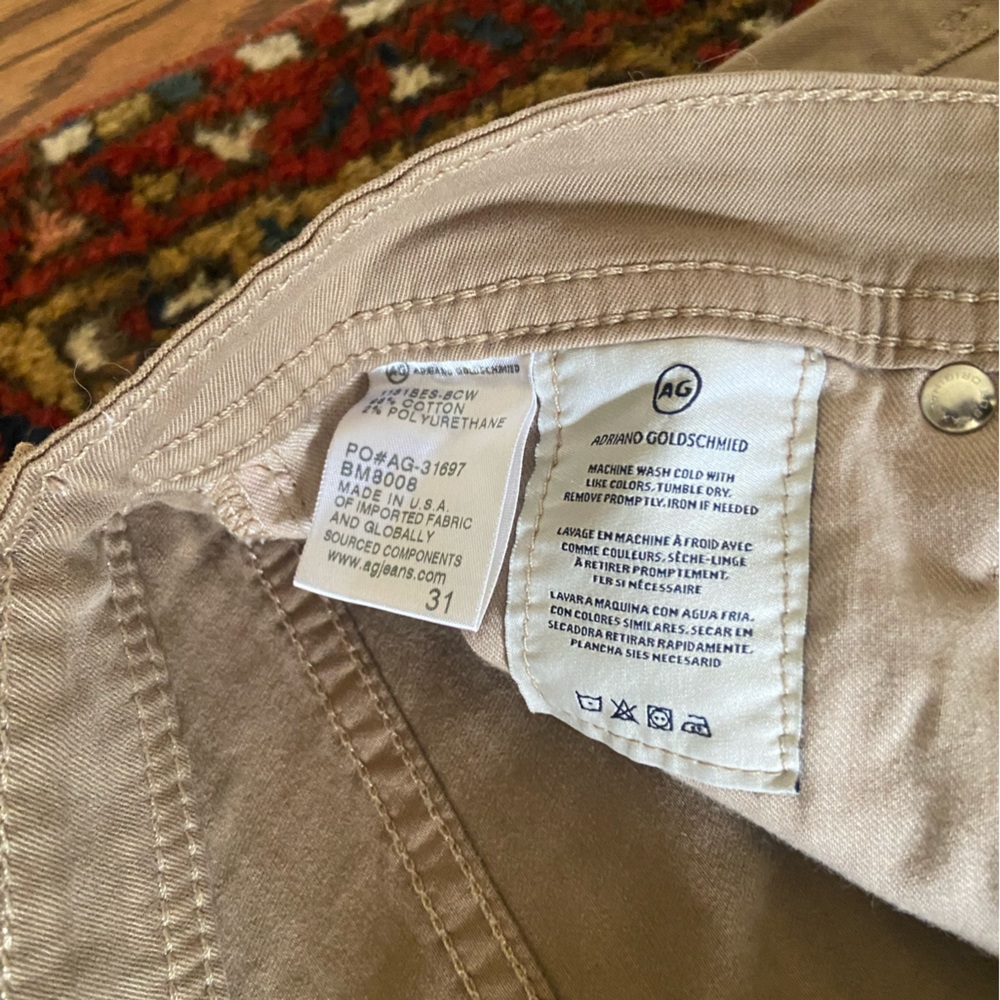 *NWT* AG Adriano Goldschmied tan pants - Picture 7 of 7